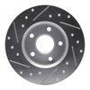 E-Line Drilled & Slotted Silver Brake Rotor, 1984-1987 GM, Position: Rear Right - image 3