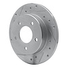E-Line Drilled & Slotted Silver Brake Rotor, 1984-1988 GM, Position: Rear Left - image 1