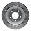 E-Line Drilled & Slotted Silver Brake Rotor, 1985-1992 GM, Position: Rear Left - image 1