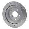 E-Line Drilled & Slotted Silver Brake Rotor, 1985-1992 GM, Position: Rear Left - image 3
