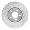 E-Line Drilled & Slotted Silver Brake Rotor, 1990-2005 GM, Position: Front Left - image 2
