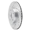 E-Line Drilled & Slotted Silver Brake Rotor, 1990-2005 GM, Position: Front Left - image 3
