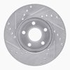 E-Line Drilled & Slotted Silver Brake Rotor, 1990-2005 GM, Position: Front Right - image 4
