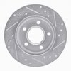 E-Line Drilled & Slotted Silver Brake Rotor, 1990-1990 GM, Position: Rear Left - image 2