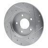 E-Line Drilled & Slotted Silver Brake Rotor, 1992-2005 GM, Position: Rear Left - image 3
