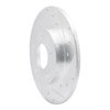 E-Line Drilled & Slotted Silver Brake Rotor, 1992-2005 GM, Position: Rear Right - image 2