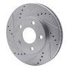 E-Line Drilled & Slotted Silver Brake Rotor, 1997-2005 GM, Position: Front Left - image 3