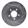 E-Line Drilled & Slotted Silver Brake Rotor, 1997-2005 GM, Position: Front Left - image 4