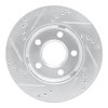 E-Line Drilled & Slotted Silver Brake Rotor, 1997-2005 GM, Position: Front Right - image 3