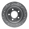 E-Line Drilled & Slotted Silver Brake Rotor, 1997-2005 GM, Position: Rear Left - image 1