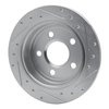 E-Line Drilled & Slotted Silver Brake Rotor, 1997-2005 GM, Position: Rear Left - image 2