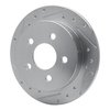 E-Line Drilled & Slotted Silver Brake Rotor, 1997-2005 GM, Position: Rear Left - image 4