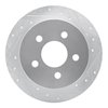 E-Line Drilled & Slotted Silver Brake Rotor, 1997-2005 GM, Position: Rear Right - image 2