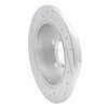 E-Line Drilled & Slotted Silver Brake Rotor, 1997-2005 GM, Position: Rear Right - image 3
