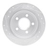 E-Line Drilled & Slotted Silver Brake Rotor, 1997-2005 GM, Position: Rear Right - image 4