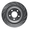 E-Line Drilled & Slotted Silver Brake Rotor, 1998-2002 GM, Position: Rear Left - image 1