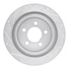 E-Line Drilled & Slotted Silver Brake Rotor, 1998-2002 GM, Position: Rear Right - image 4