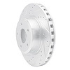 E-Line Drilled & Slotted Silver Brake Rotor, 2005-2006 GM, Position: Front Left - image 1