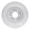 E-Line Drilled & Slotted Silver Brake Rotor, 2005-2006 GM, Position: Front Left - image 2