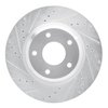 E-Line Drilled & Slotted Silver Brake Rotor, 2005-2006 GM, Position: Front Left - image 4