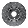 E-Line Drilled & Slotted Silver Brake Rotor, 2005-2006 GM, Position: Front Right - image 1