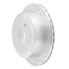 E-Line Drilled & Slotted Silver Brake Rotor, 2005-2006 GM, Position: Rear Right - image 1