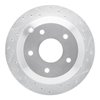 E-Line Drilled & Slotted Silver Brake Rotor, 2005-2006 GM, Position: Rear Right - image 2