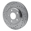 E-Line Drilled & Slotted Silver Brake Rotor, 2004-2009 GM, Position: Front Left - image 1