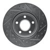 E-Line Drilled & Slotted Silver Brake Rotor, 2004-2009 GM, Position: Front Left - image 2