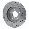 E-Line Drilled & Slotted Silver Brake Rotor, 2004-2009 GM, Position: Front Left - image 3