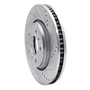 E-Line Drilled & Slotted Silver Brake Rotor, 2004-2009 GM, Position: Front Right - image 1