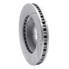 E-Line Drilled & Slotted Silver Brake Rotor, 2004-2009 GM, Position: Front Right - image 3