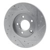 E-Line Drilled & Slotted Silver Brake Rotor, 2005-2005 GM, Position: Rear Left - image 3