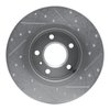 E-Line Drilled & Slotted Silver Brake Rotor, 2005-2005 GM, Position: Rear Left - image 4