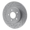 E-Line Drilled & Slotted Silver Brake Rotor, 2005-2005 GM, Position: Rear Left - image 2