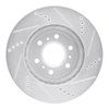 E-Line Drilled & Slotted Silver Brake Rotor, 2006-2009 GM, Position: Front Left - image 4