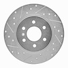 E-Line Drilled & Slotted Silver Brake Rotor, 2006-2009 GM, Position: Rear Left - image 1