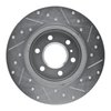 E-Line Drilled & Slotted Silver Brake Rotor, 2006-2009 GM, Position: Rear Left - image 2