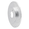 E-Line Drilled & Slotted Silver Brake Rotor, 2006-2009 GM, Position: Rear Right - image 1