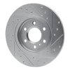 E-Line Drilled & Slotted Silver Brake Rotor, 2006-2006 GM, Position: Rear Left - image 2