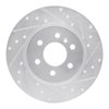 E-Line Drilled & Slotted Silver Brake Rotor, 2006-2006 GM, Position: Rear Right - image 3