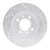 E-Line Drilled & Slotted Silver Brake Rotor, 1991-2002 GM, Position: Front Left - image 3