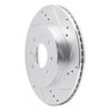 E-Line Drilled & Slotted Silver Brake Rotor, 1991-2002 GM, Position: Front Right - image 3