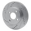 E-Line Drilled & Slotted Silver Brake Rotor, 2003-2010 GM, Position: Front Left - image 4
