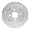 E-Line Drilled & Slotted Silver Brake Rotor, 2003-2010 GM, Position: Front Right - image 1