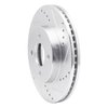 E-Line Drilled & Slotted Silver Brake Rotor, 2003-2010 GM, Position: Front Right - image 2