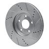 E-Line Drilled & Slotted Silver Brake Rotor, 2004-2012 GM, Position: Front Left - image 2