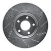 E-Line Drilled & Slotted Silver Brake Rotor, 2004-2012 GM, Position: Front Left - image 4