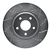 E-Line Drilled & Slotted Silver Brake Rotor, 2004-2012 GM, Position: Front Right - image 1