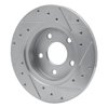 E-Line Drilled & Slotted Silver Brake Rotor, 2004-2012 GM, Position: Rear Left - image 2